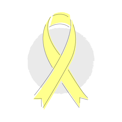 When were colored ribbons first used to represent cancer research?