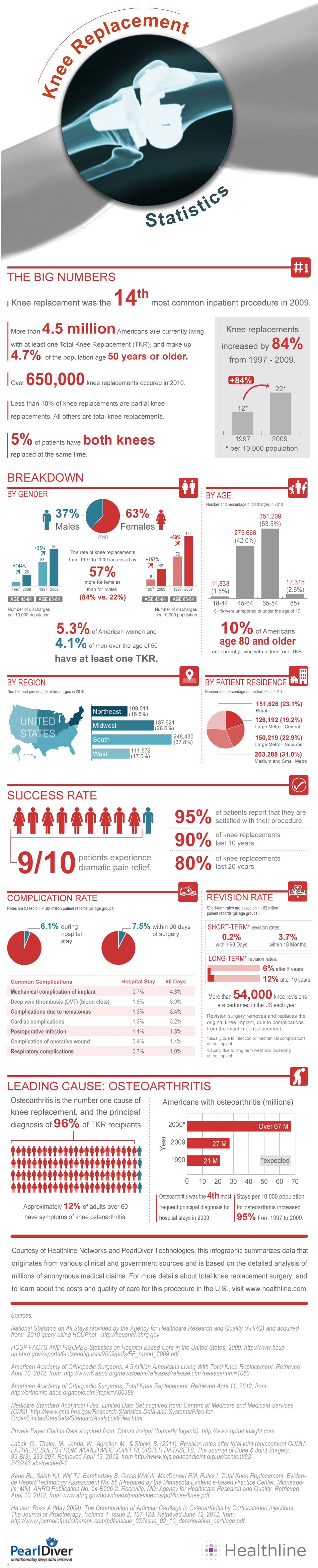 Knee Replacement Statistics Infographic