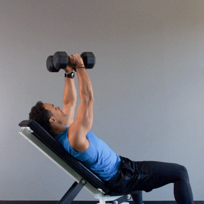 Inclined dumbbell flies