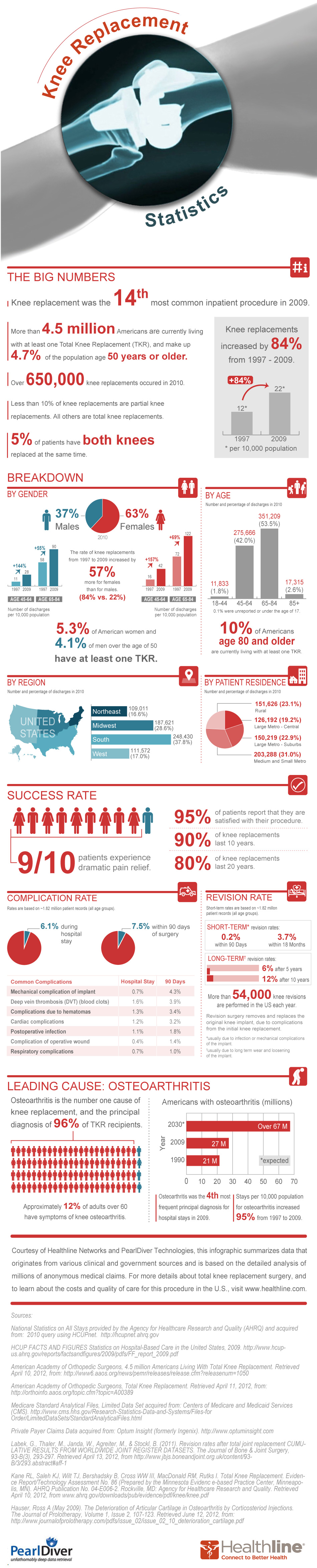 Knee Replacement Statistics Infographic